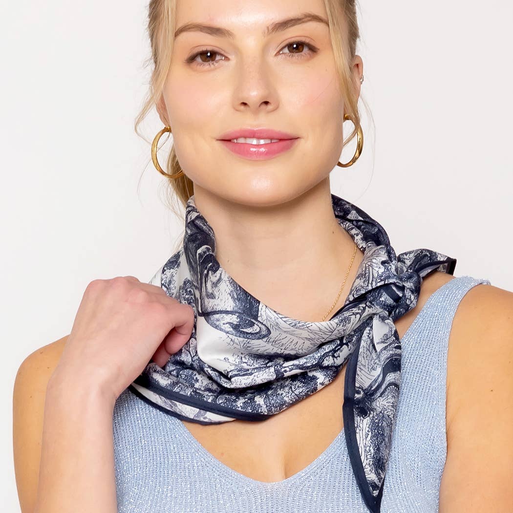 Tree Drawing Print Light Weight Scarf