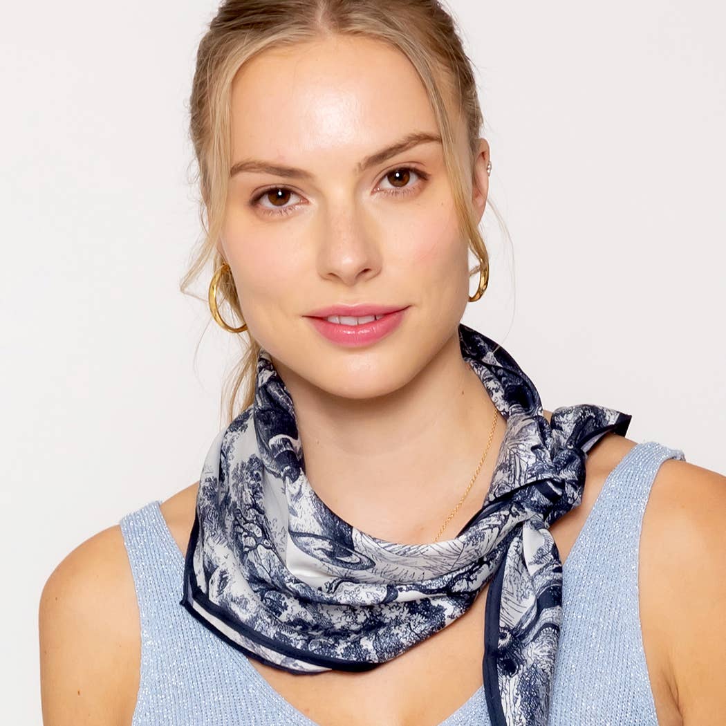 Tree Drawing Print Light Weight Scarf
