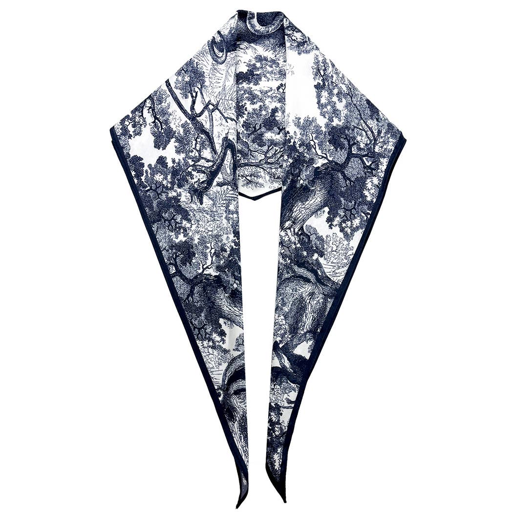 Tree Drawing Print Light Weight Scarf