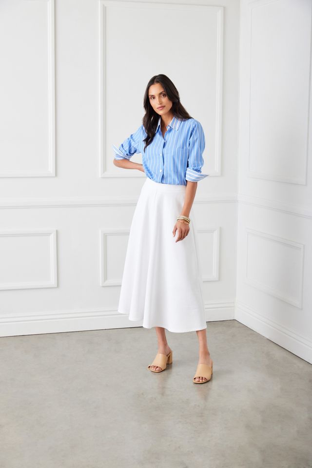 Contrast Ruched Sleeve Shirt