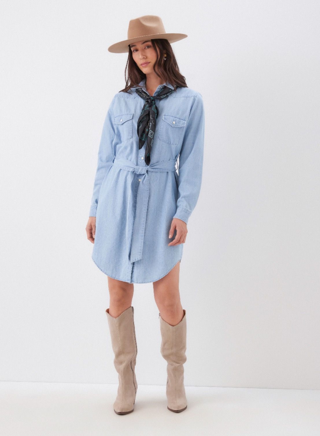 Western Belted Shirtdress