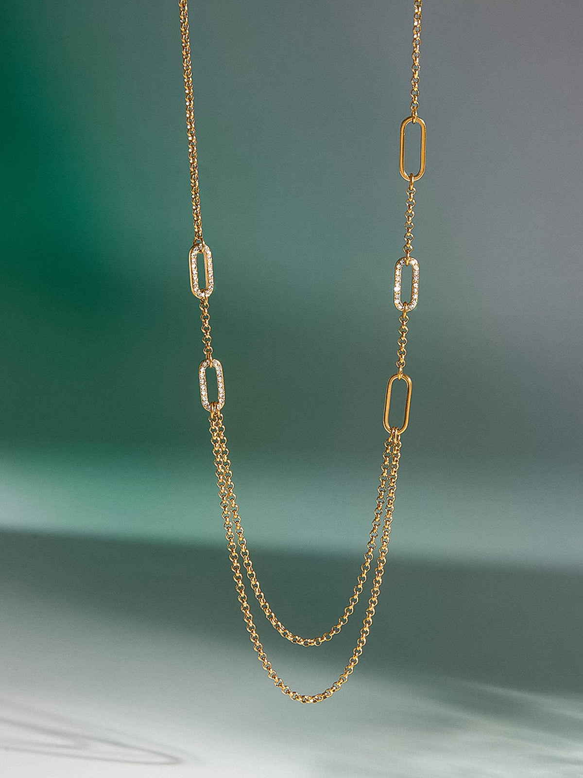 Vion 18K Gold Non-Tarnish Layered Chain Necklace