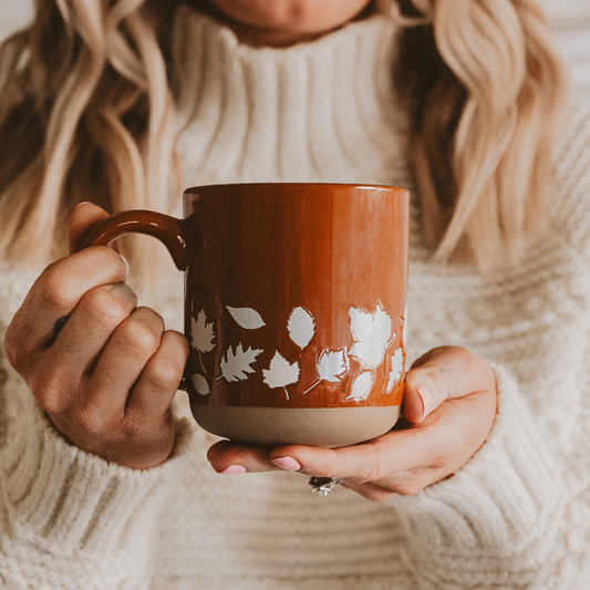 *NEW* Fall Leaves Stoneware Coffee Mug - Fall Decor & Gifts