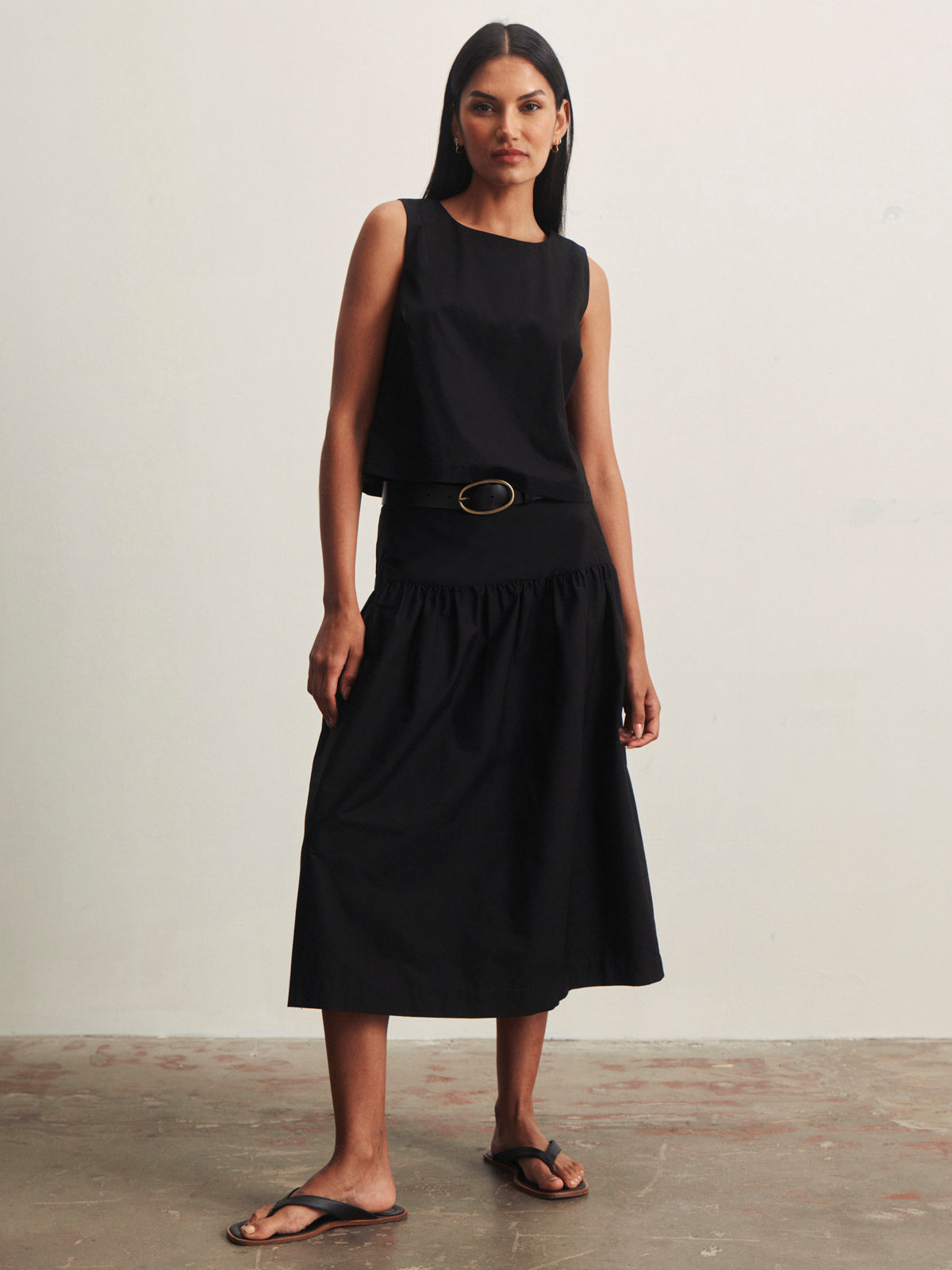 MATTER OF TIME POPLIN SKIRT