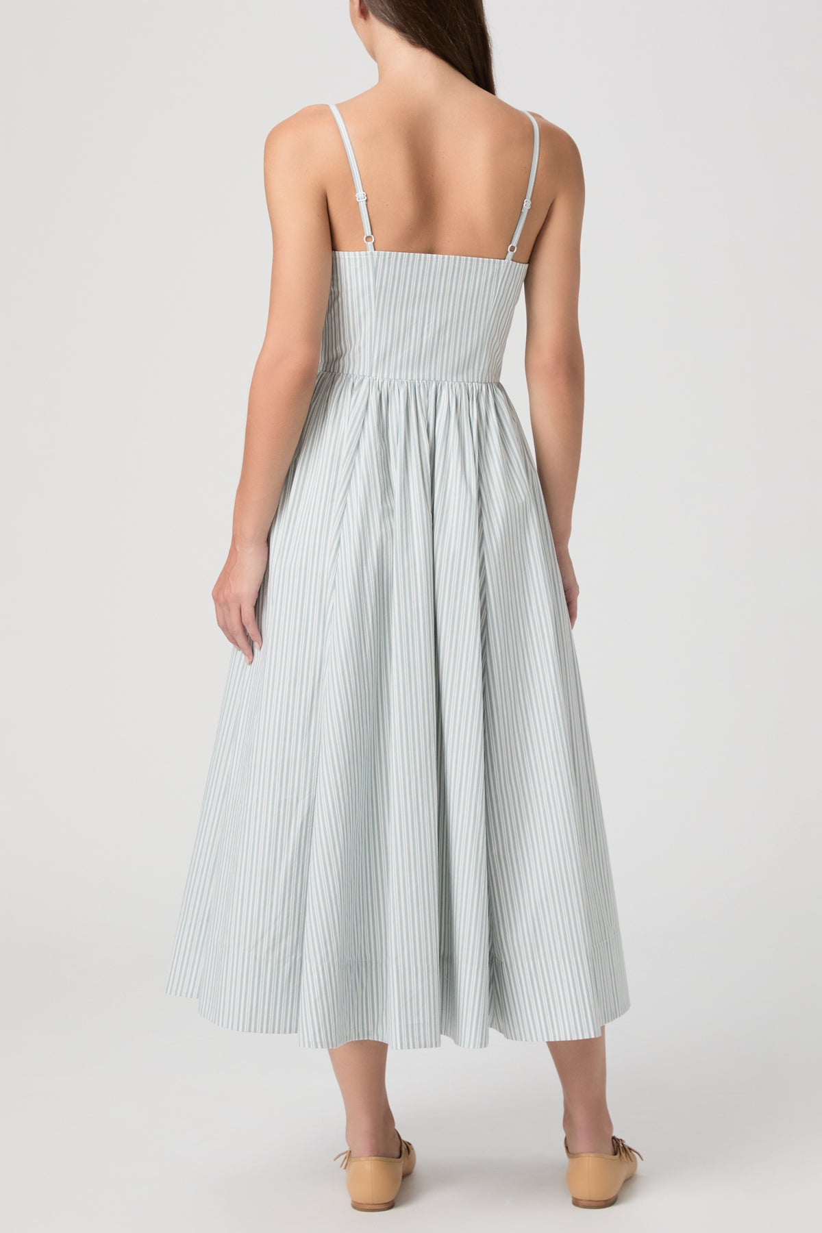 Natalee Dress - Surf/White