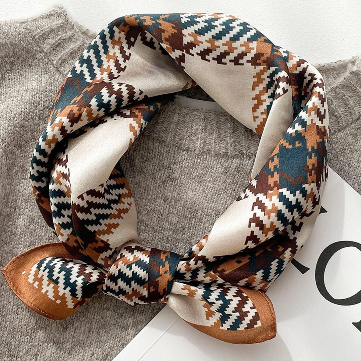 Scottish Plaid Silk Scarf