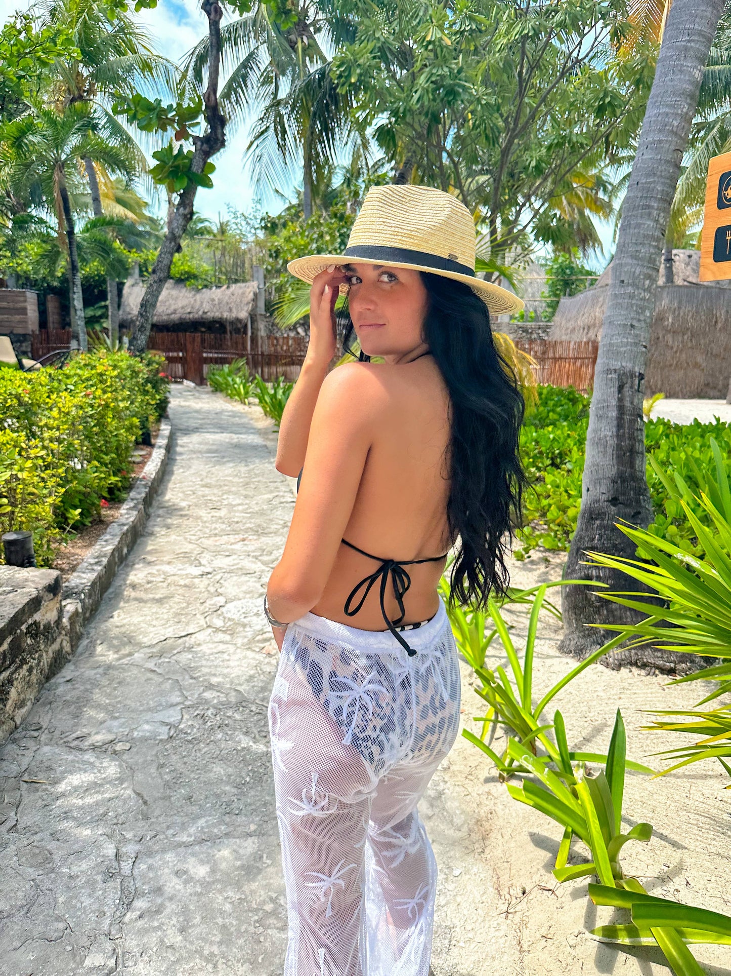 Ribbon Band C.C Panama Hat