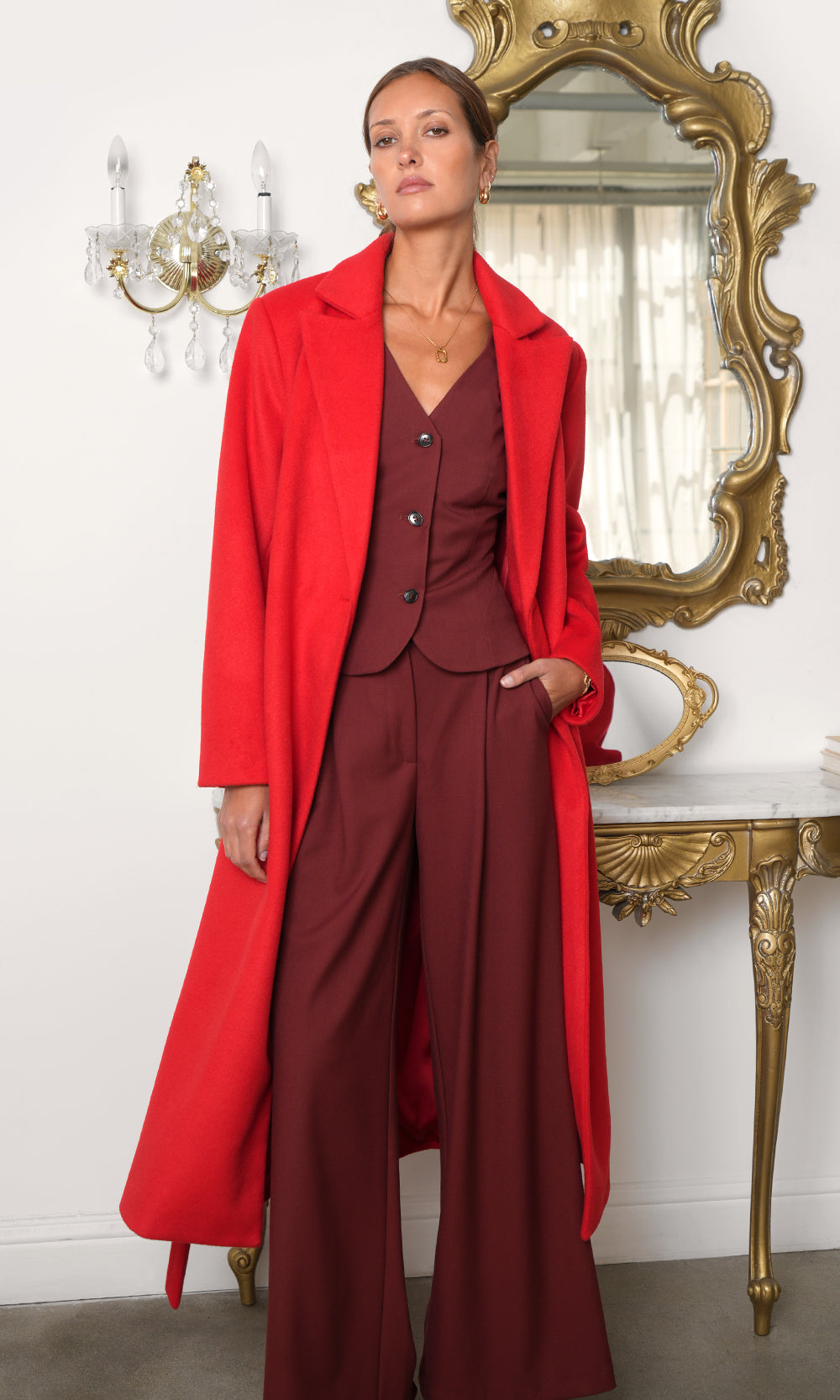 Yuri Wrap Coat With Tie Belt