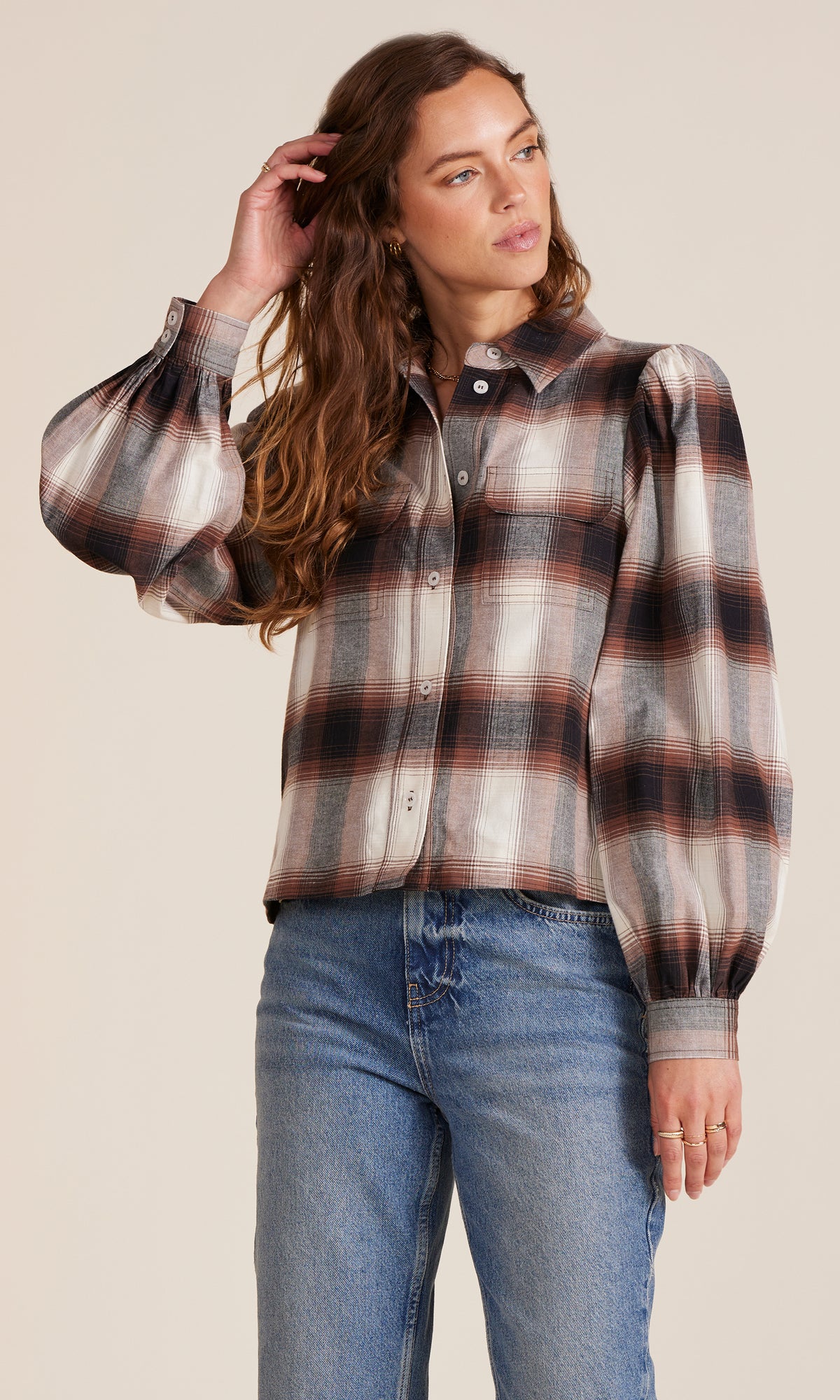 Crop Puff Slv Wpkt