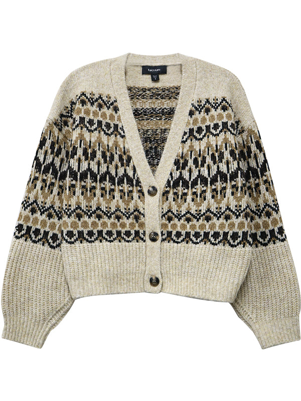 Jacquard Cardigan Sweater