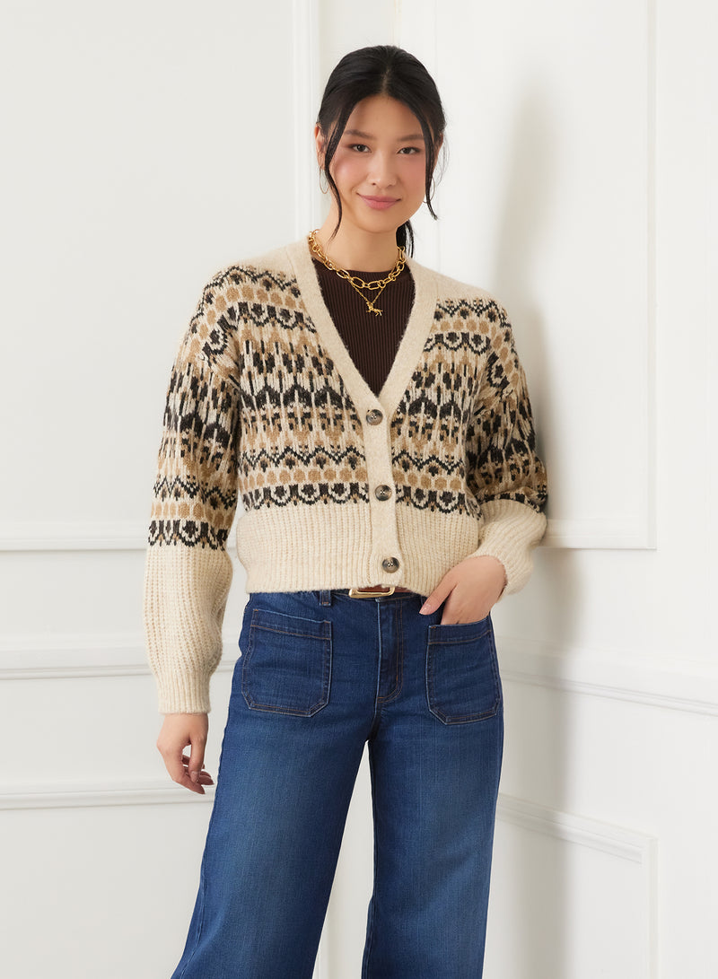 Jacquard Cardigan Sweater