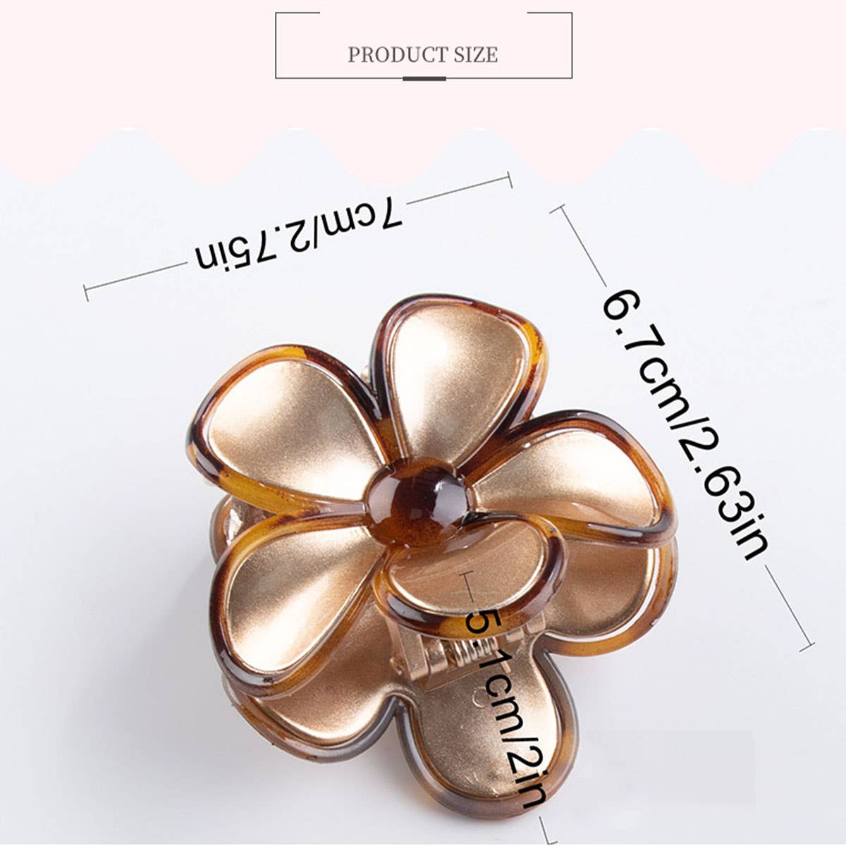 GOLD FLORAL FLOWER HAIR CLAW CLIPS FOR FALL_CWAHA0681