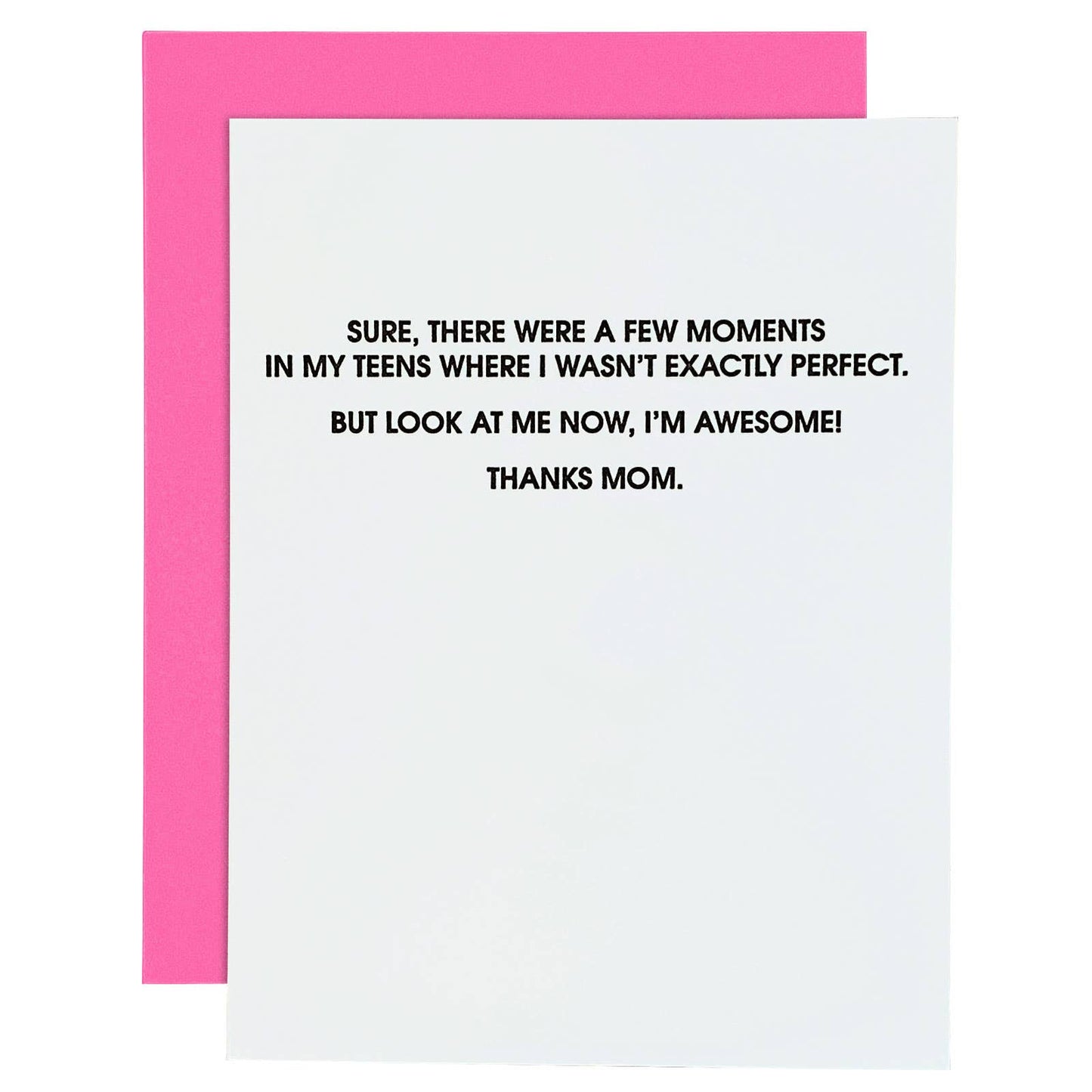 I'm Awesome, Mom - Mother's Day Letterpress Greeting Card