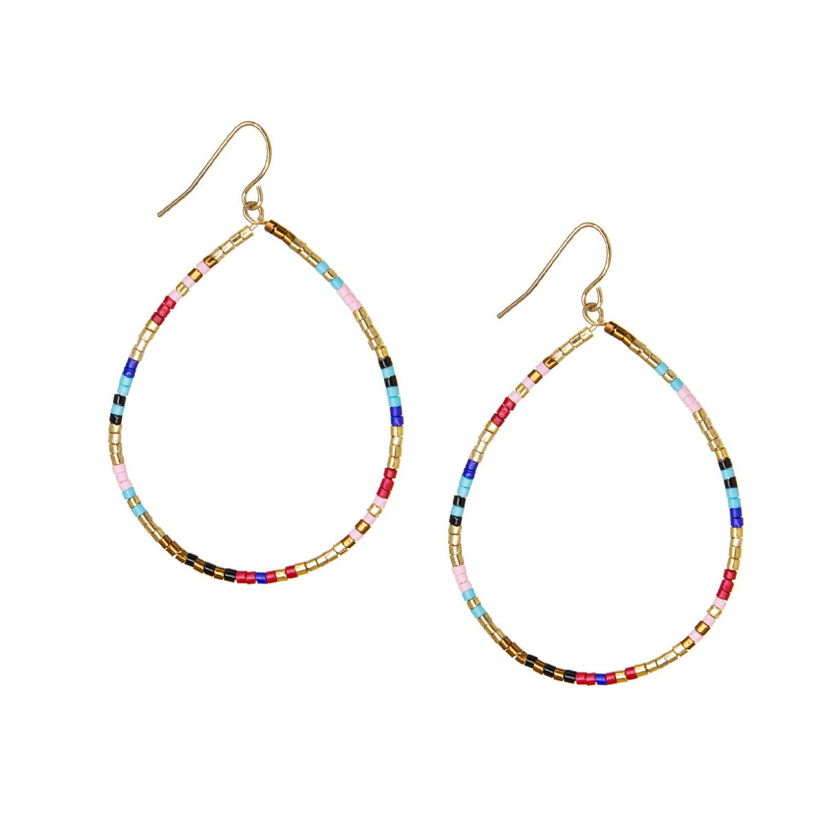 Seed bead teardrop earring