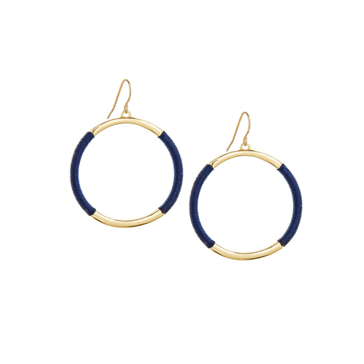 Threaded fish hook earring