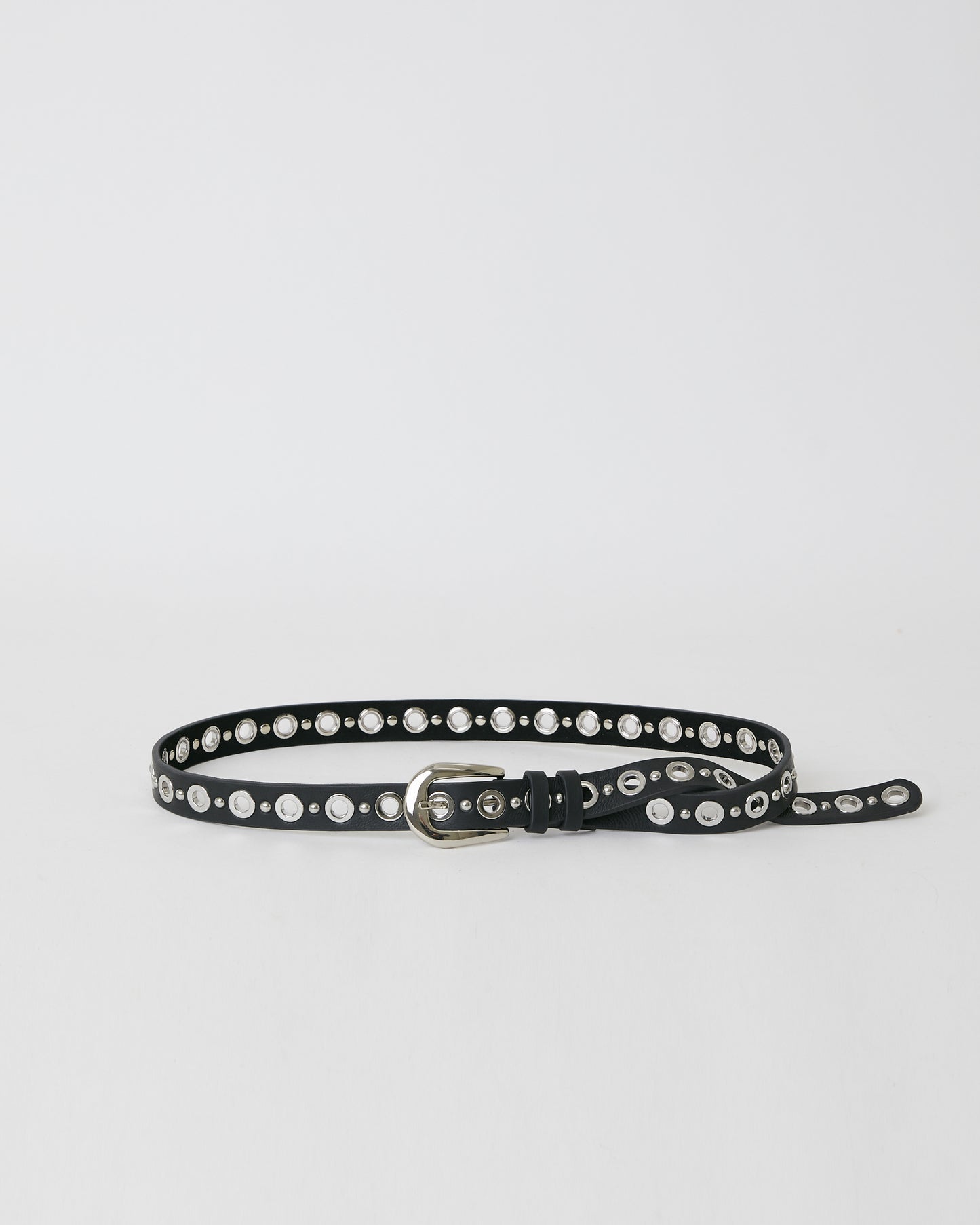 Black w/Silver Eyelets Belt