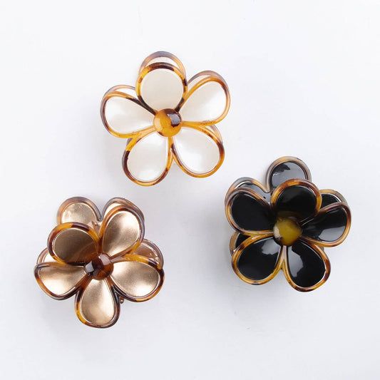 GOLD FLORAL FLOWER HAIR CLAW CLIPS FOR FALL_CWAHA0681