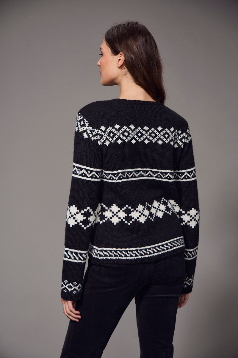 FAIR ISLE BOATNECK SWEATER