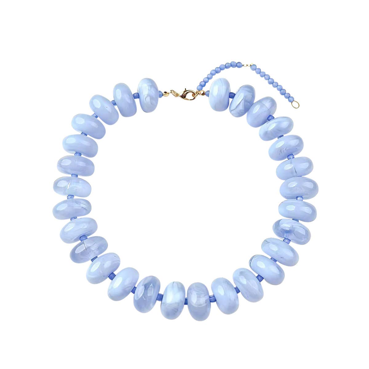Bailey Chunky Beaded Necklace- Clear