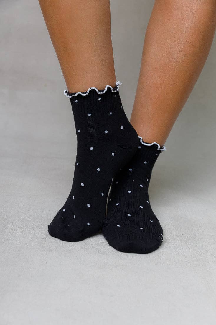 POLKA DOT FRILL SOCKS