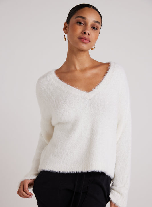 Ivory Slouchy V Sweater