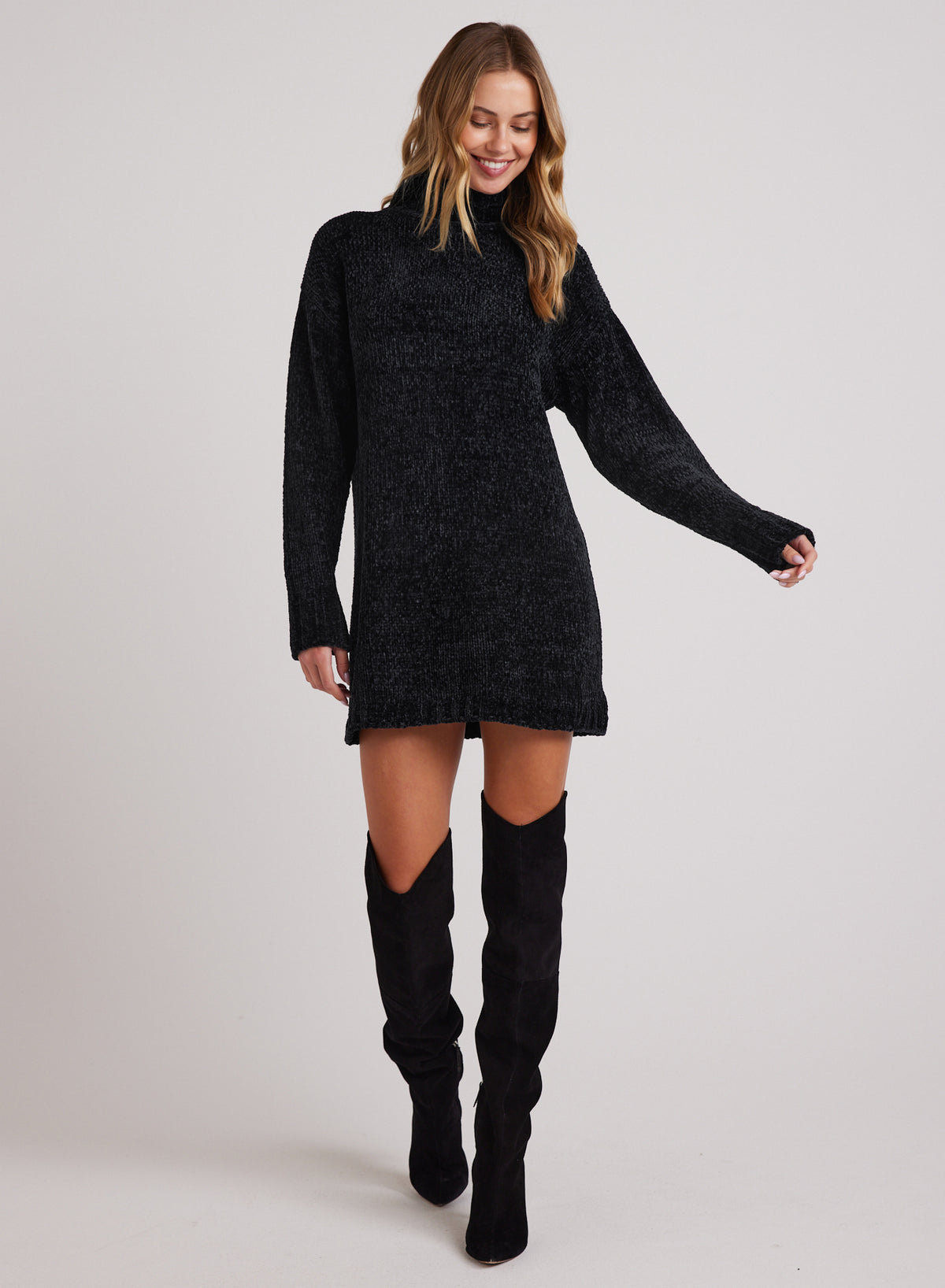 Turtle Neck Sweater Dress (2 colors)