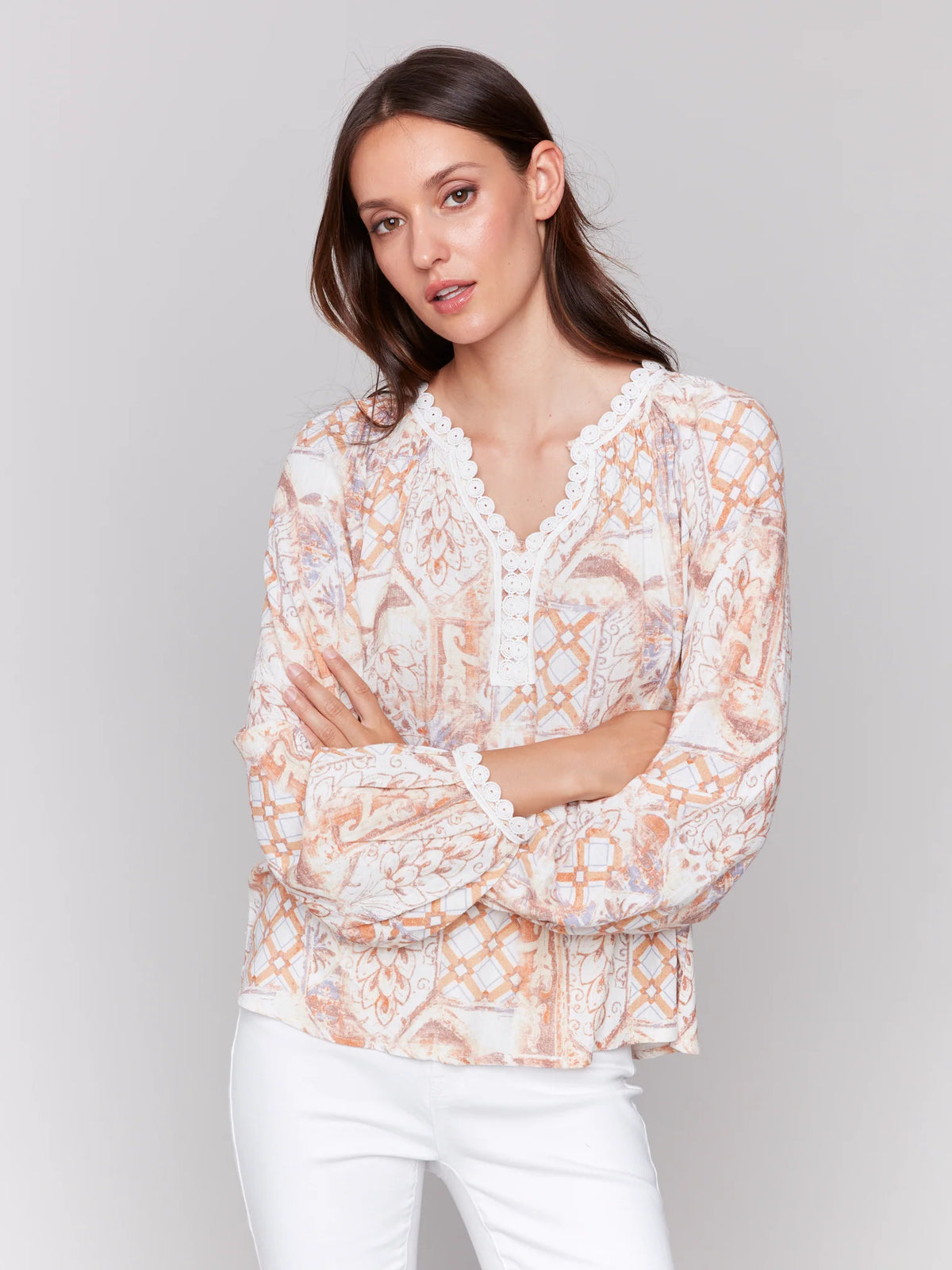 Long Sleeve Raglan - Papaya