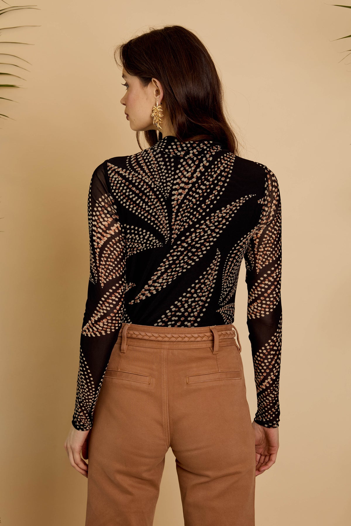 Marta Top in Star Dust Leaf