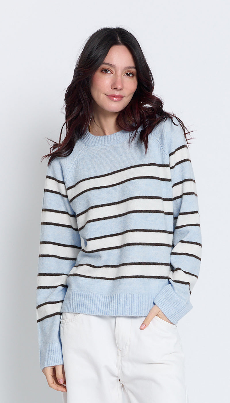 ISLA STRIPED OVERSIZED RAGLAN