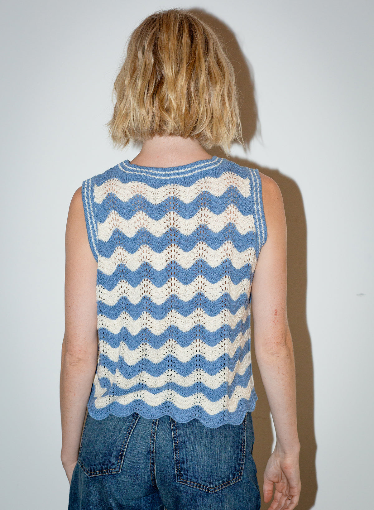 Jess Scallop Hem Tank Sweater