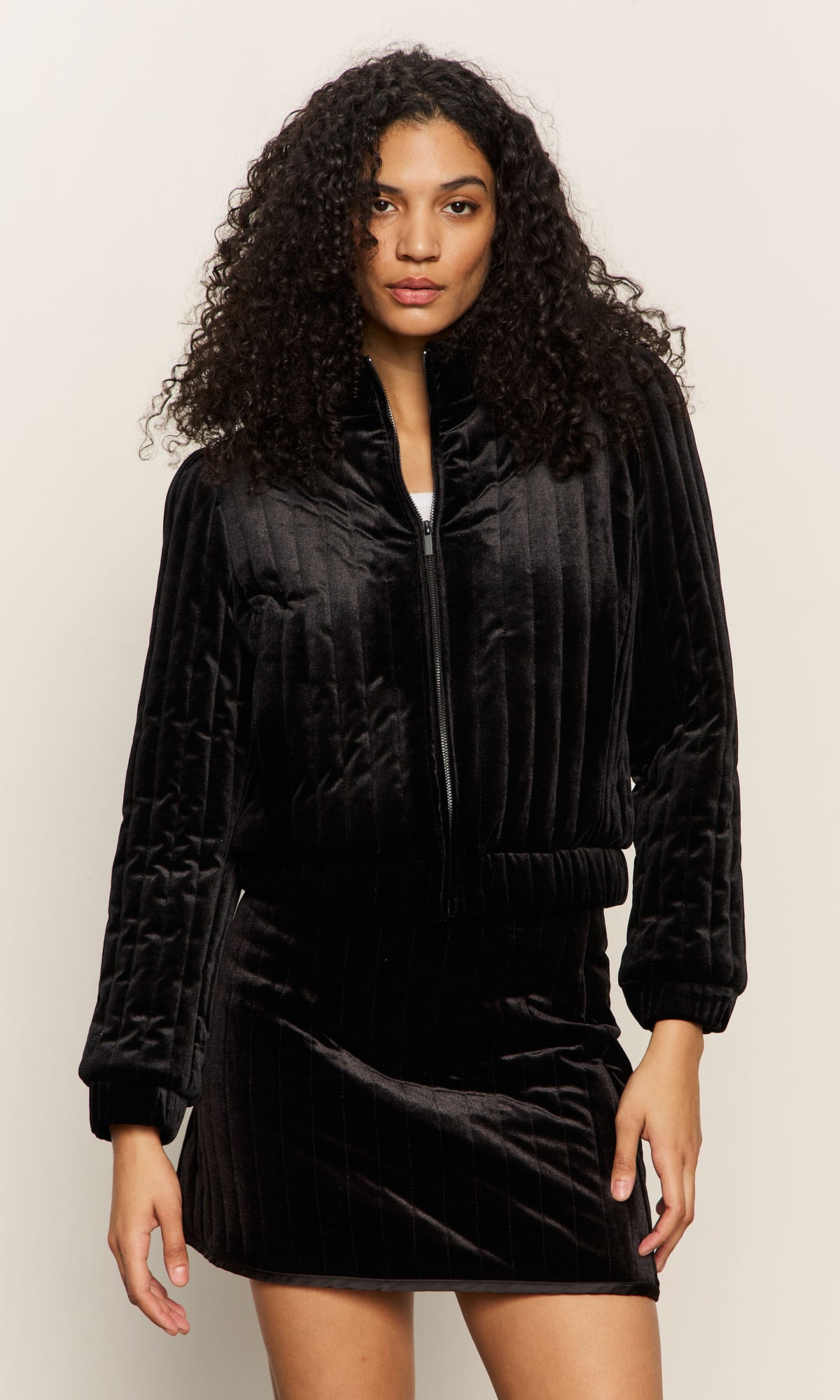Quilted Velvet Jacket