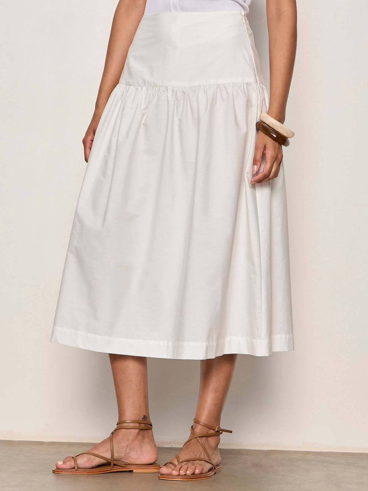 MATTER OF TIME POPLIN SKIRT