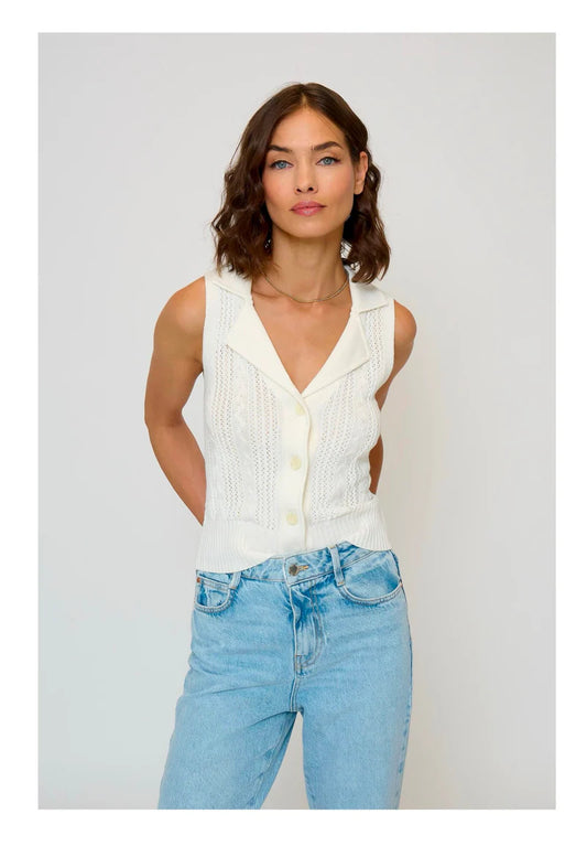 Sienna Sleeveless Cable Vest
