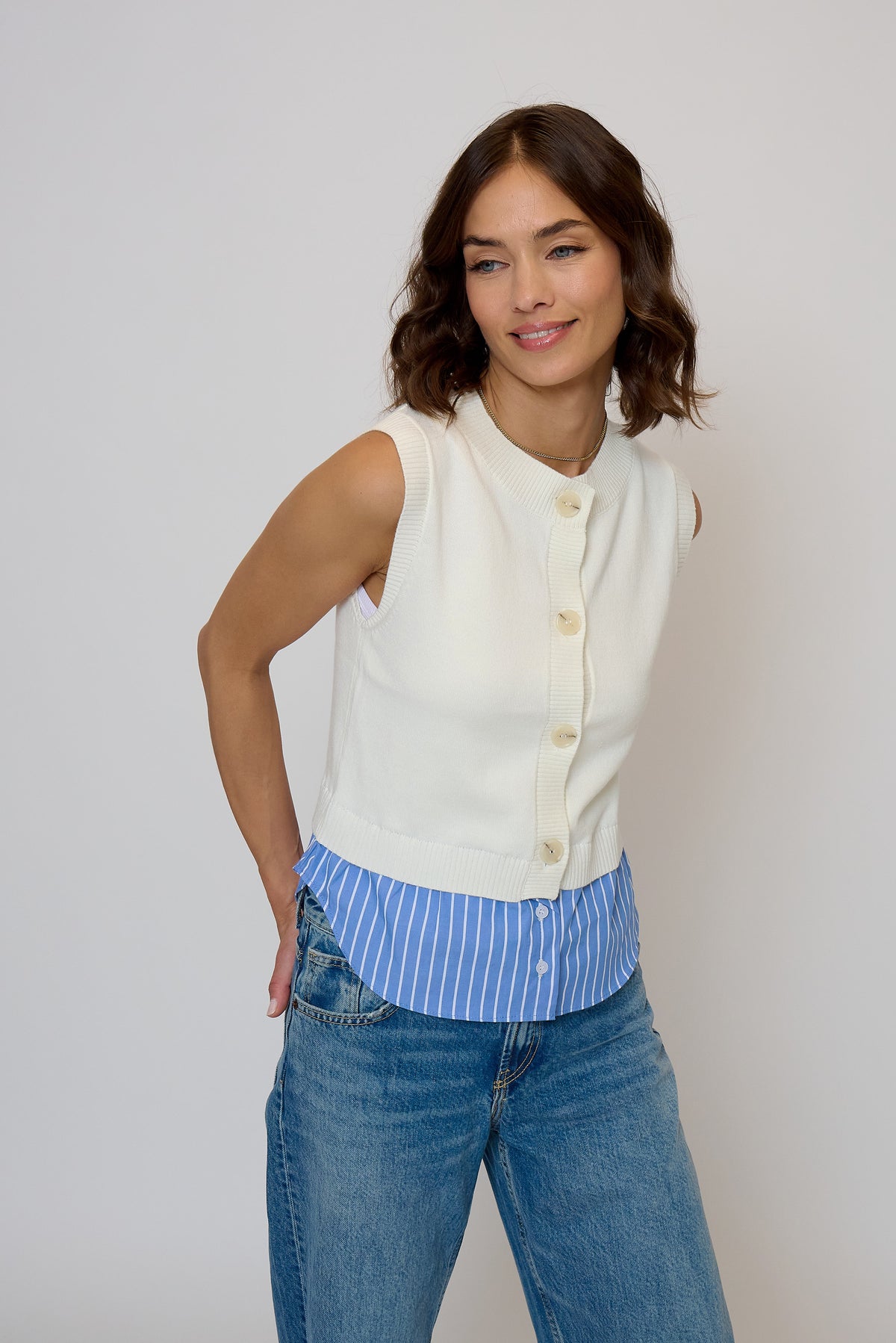 KIRA TWOFOR BUTTON UP TANK
