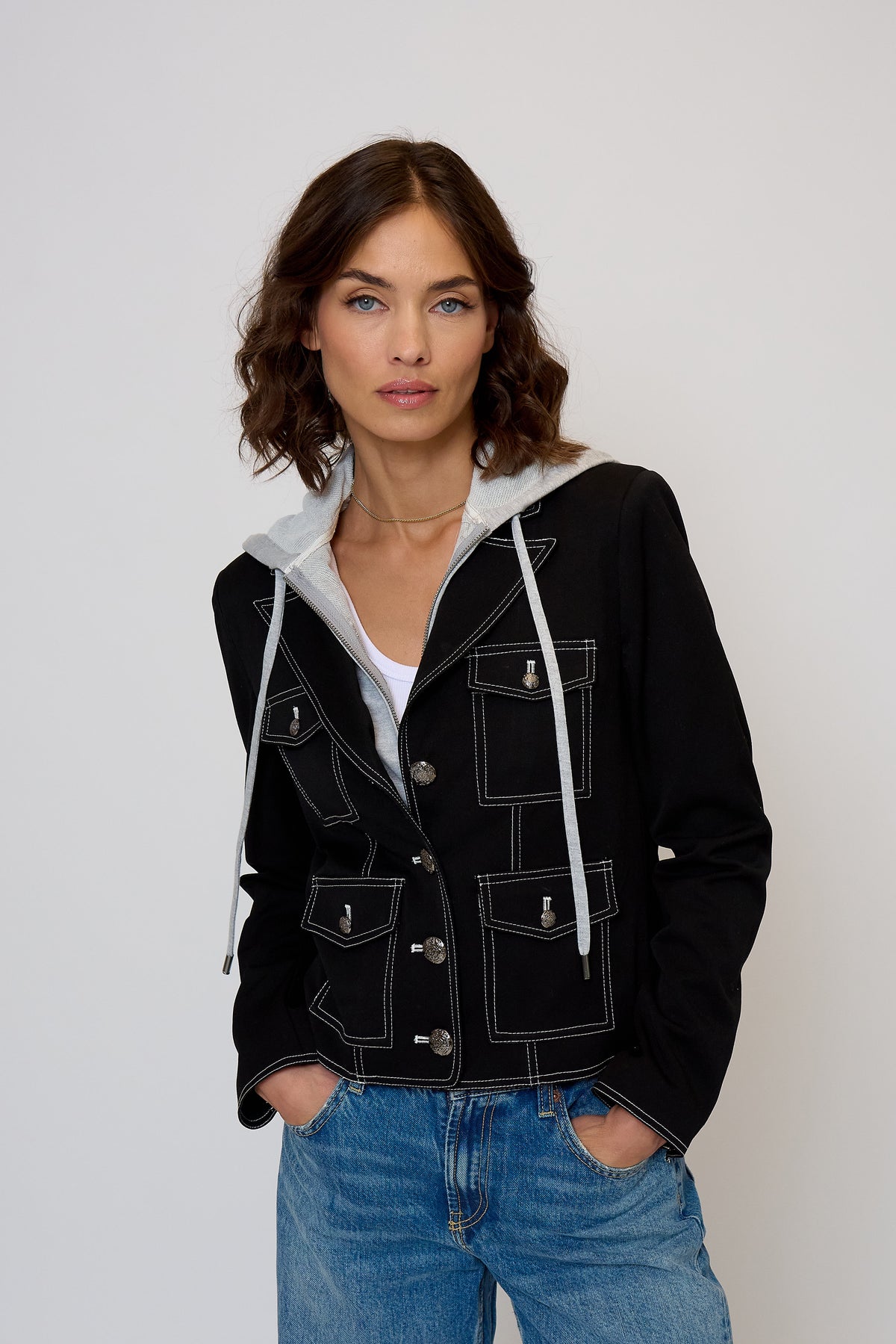 MARIBEL CROPPED FOUR PKT DICKIE JACKET