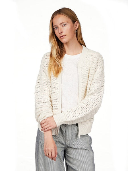 Open Knit Bomber
