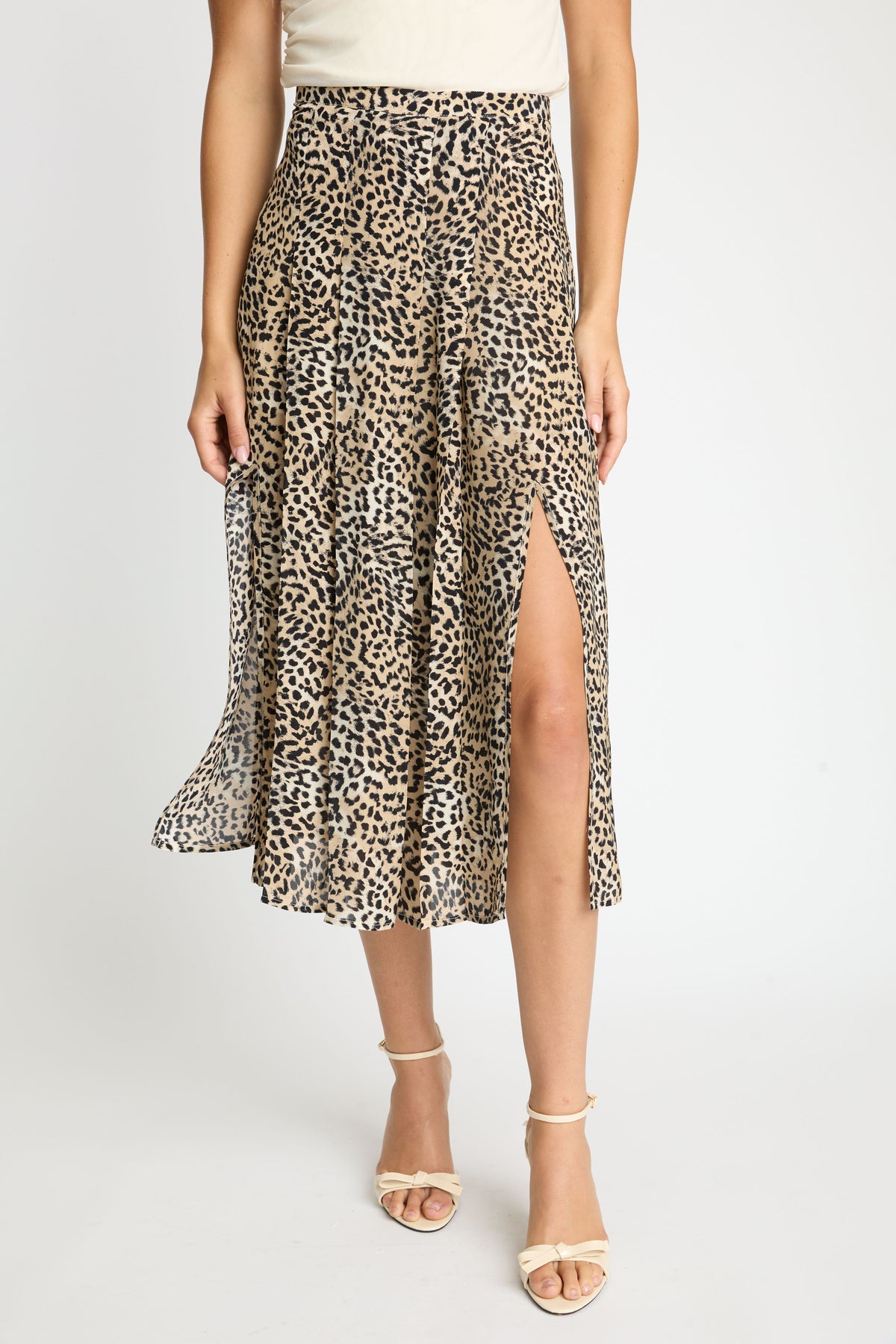 Glenda Skirt in Golden Leopard