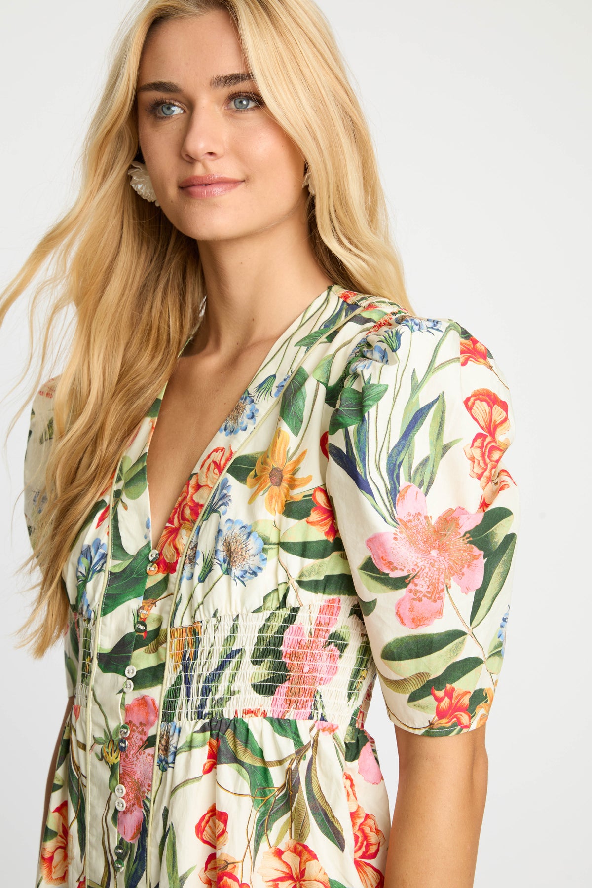 Lucinda Dress in Buttercream Floral