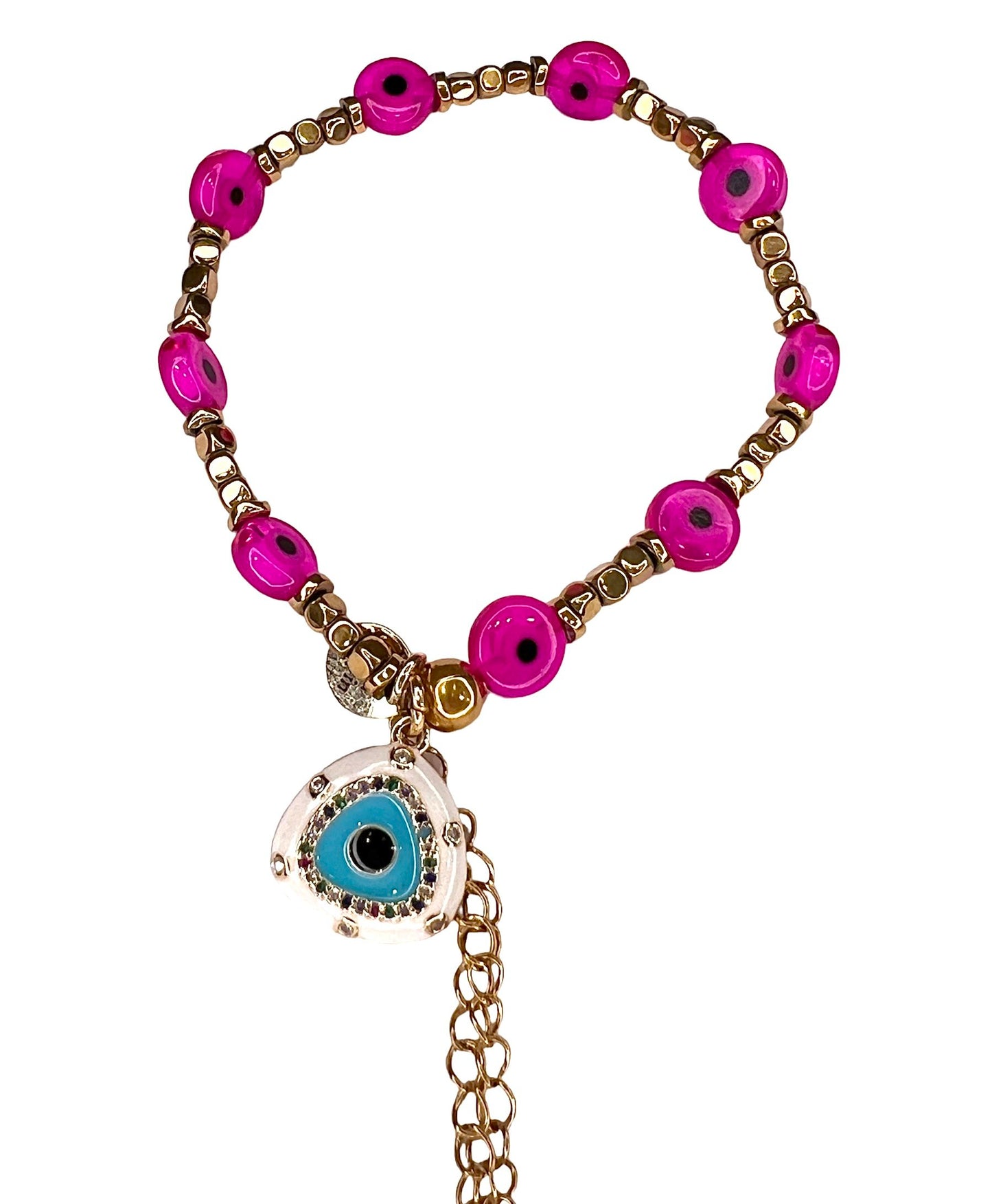 Evil Eye and Gold Bracelet