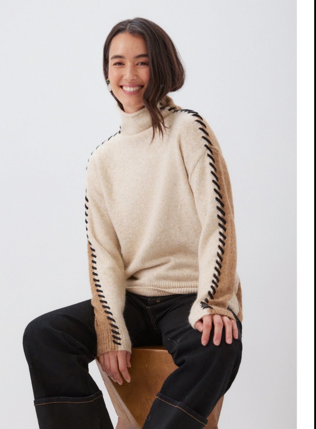 Contrast Stitch Sweater