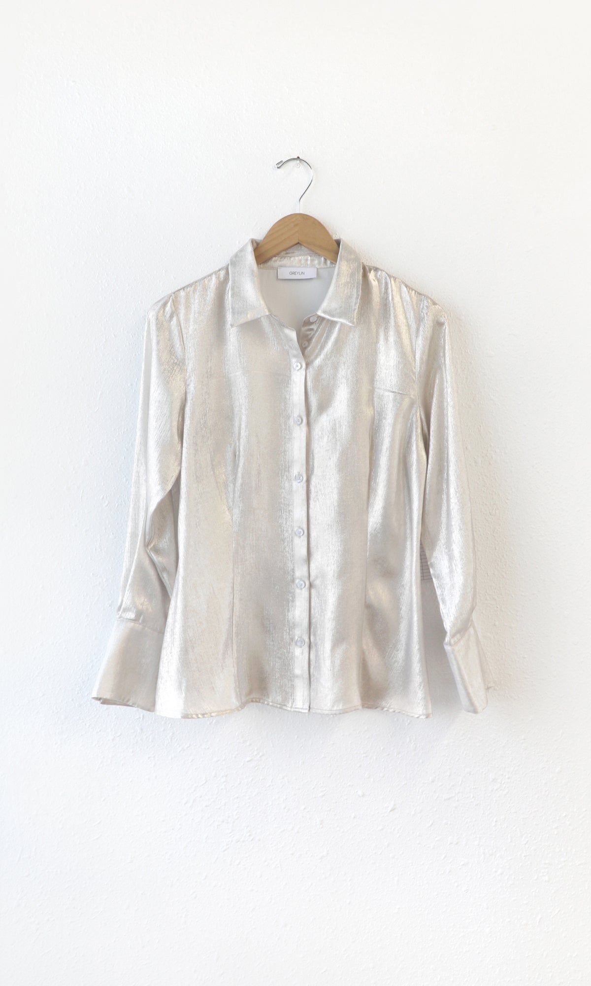 Belmot Metallic Button Down