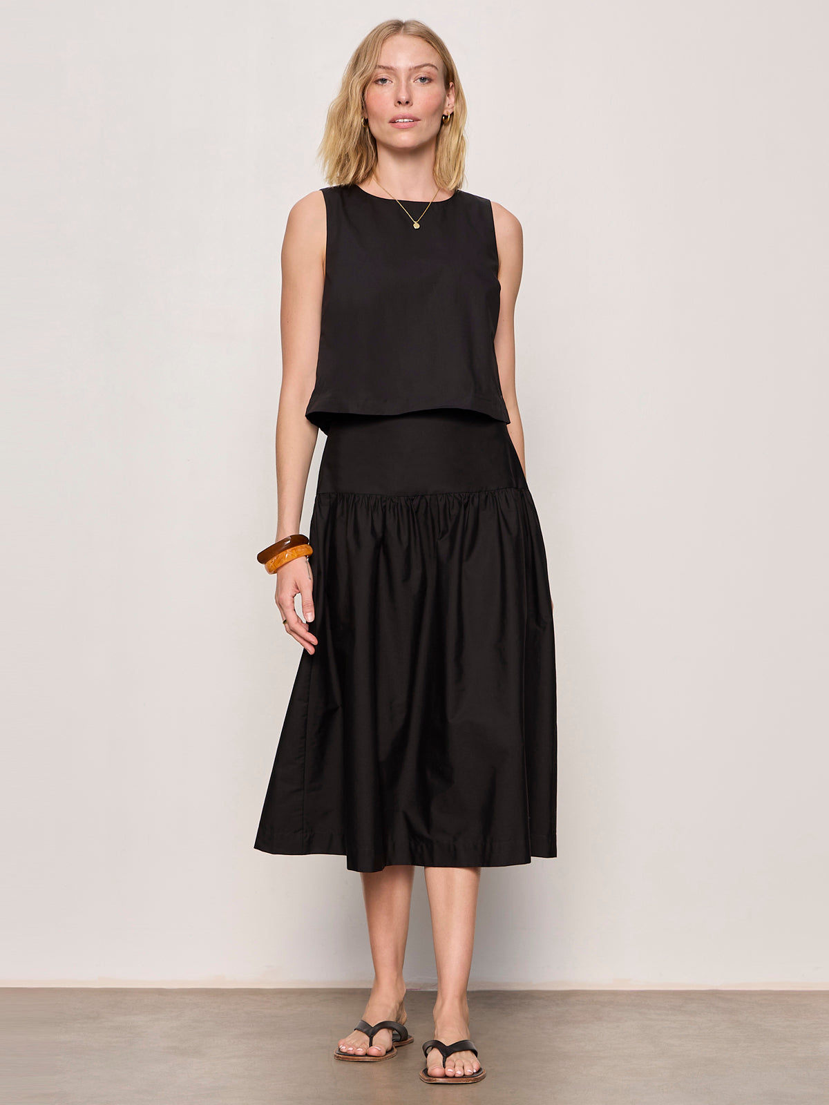 MATTER OF TIME POPLIN SKIRT
