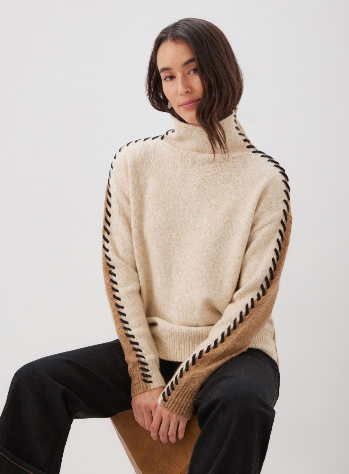 Contrast Stitch Sweater