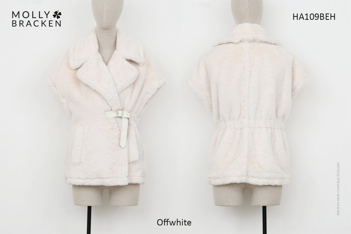LADIES WOVEN SLEEVELESS JACKET