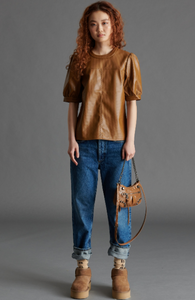 MIller Faux Leather Top
