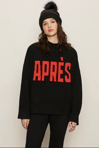 APRES INTARSIA HI MOCK F. LOGO