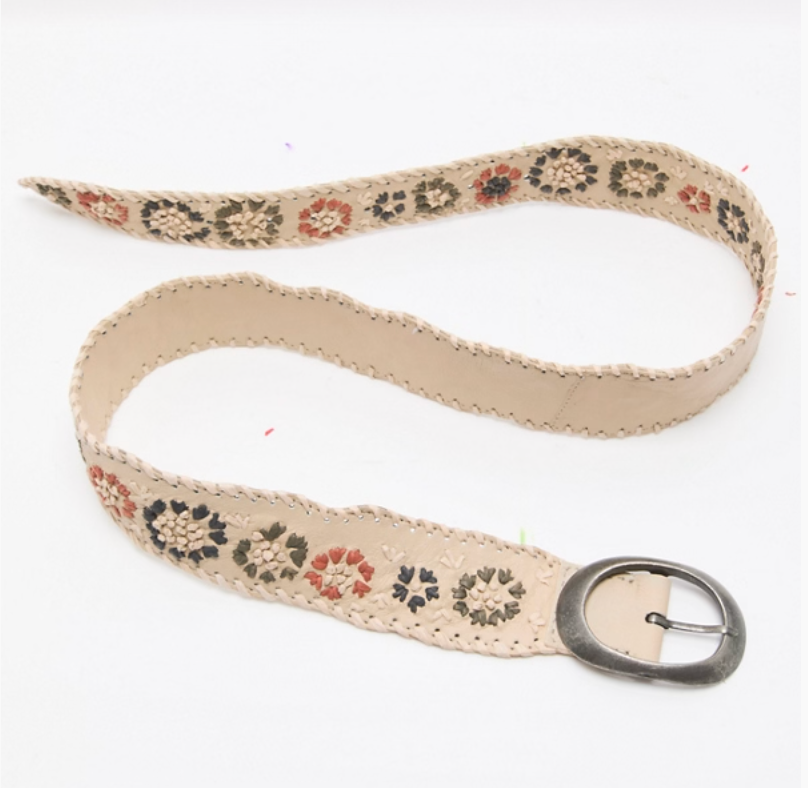 INDIGO DREAMING RAFFIA belt