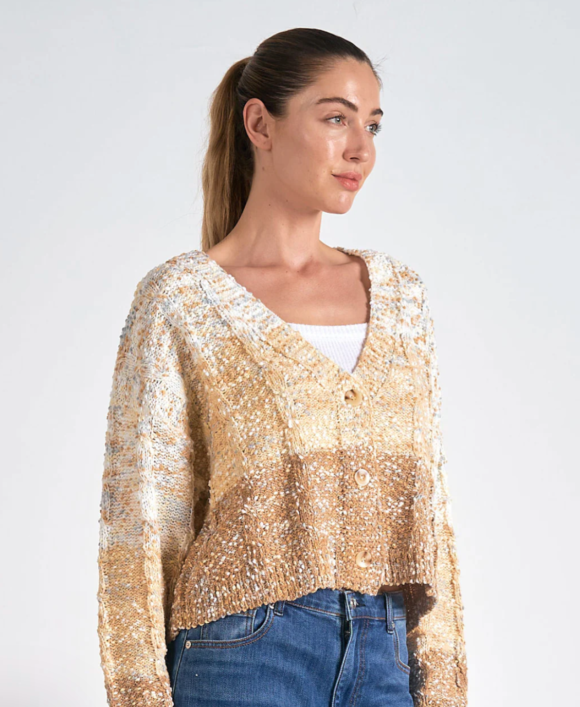 Beige Ombre Cardigan