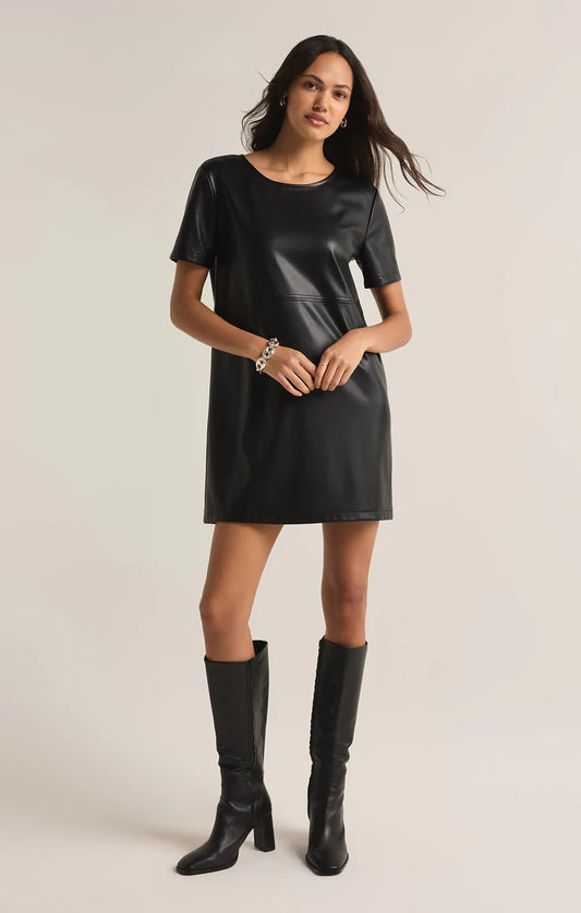 London Faux Leather Dress