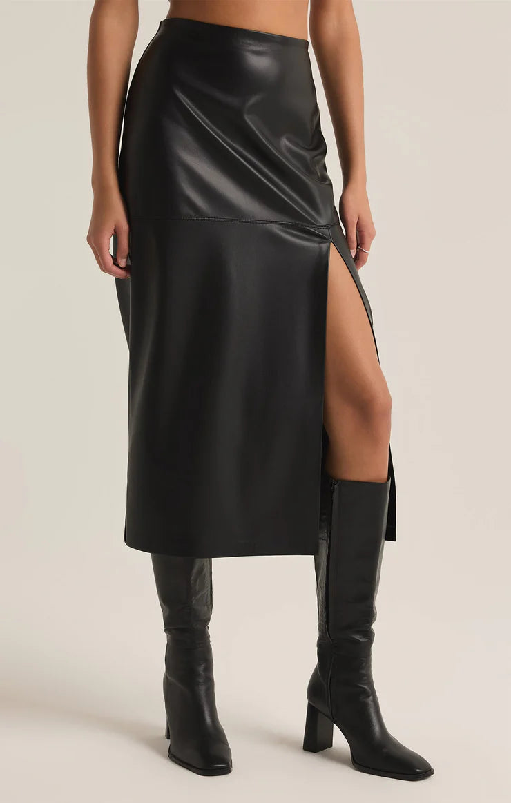 Metropolitan Leather Skirt